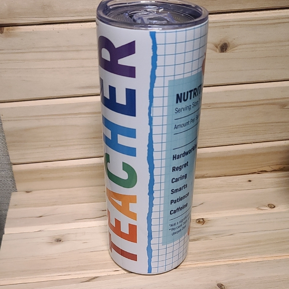 Multicolor Teacher Tumbler Stainless Steel School Instructor NWT - Picture 5 of 5